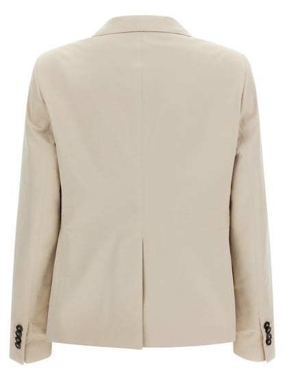 Beige Cotton Blazer