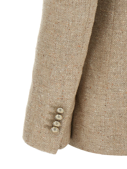 Beige Cotton Blazer