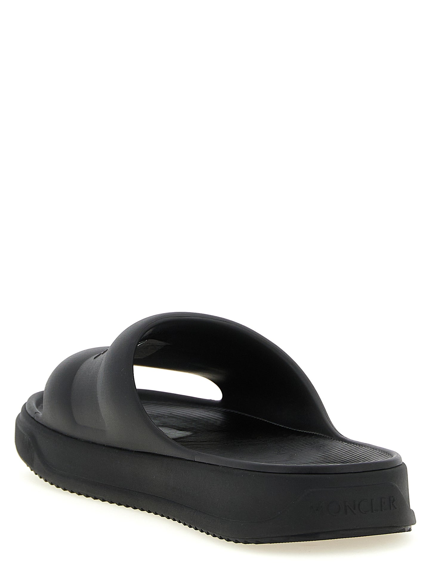 Black Elastane Slides