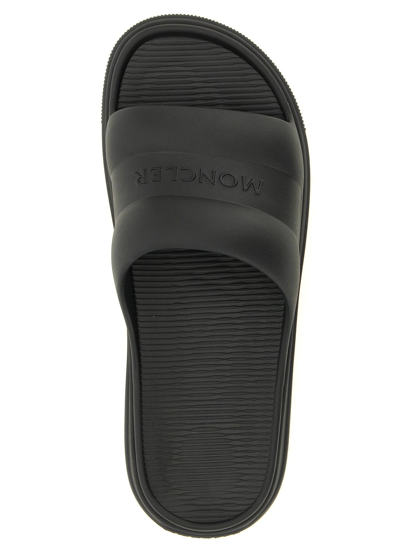 Black Elastane Slides