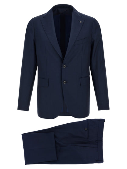 Blue Virgin Wool Two-Piece Suit