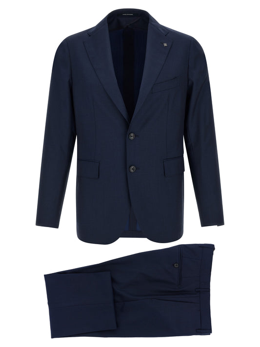 Blue Virgin Wool Two-Piece Suit