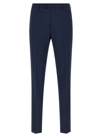 Blue Virgin Wool Two-Piece Suit
