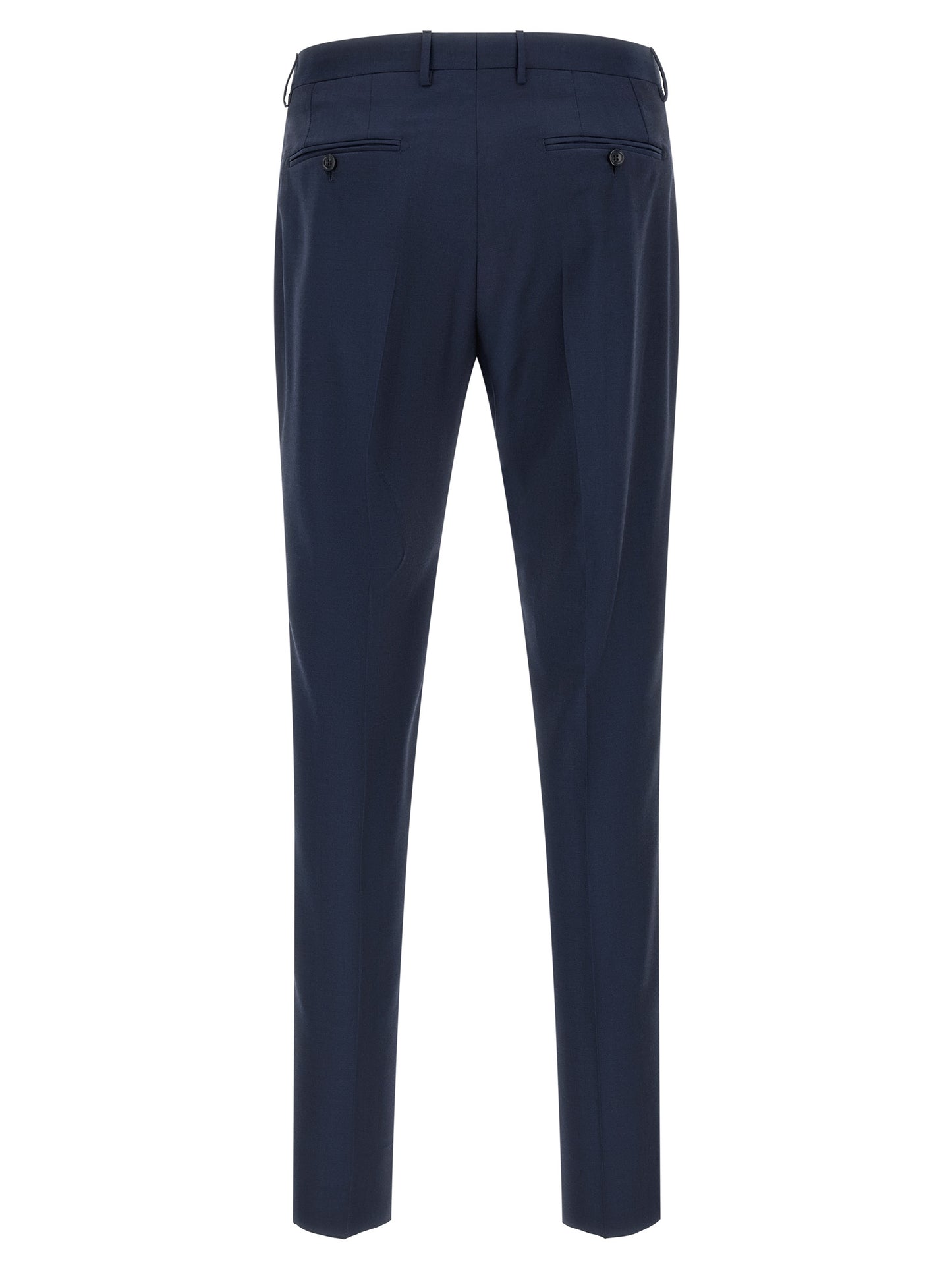 Blue Virgin Wool Two-Piece Suit
