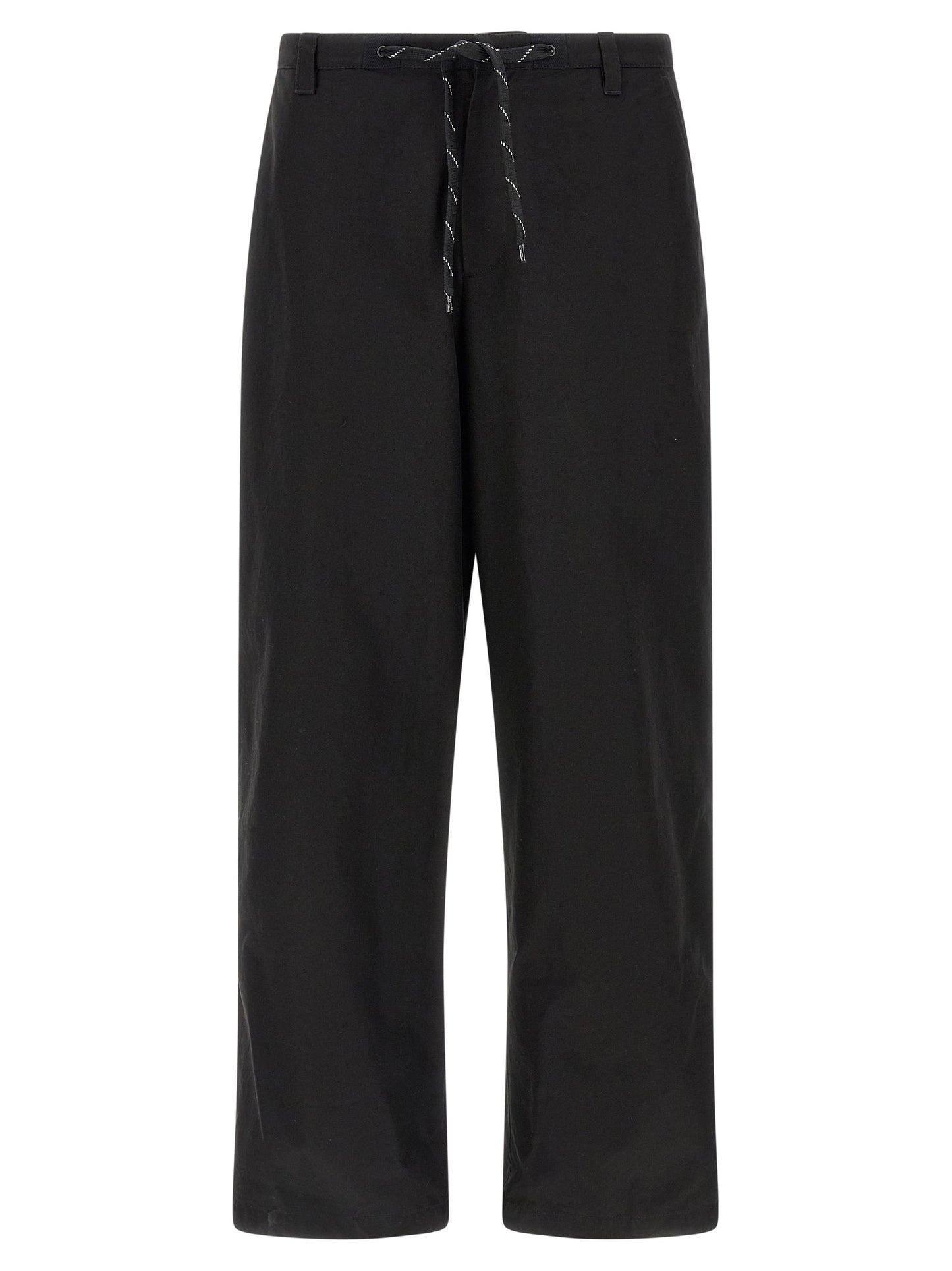 Black Cotton Chino Pants