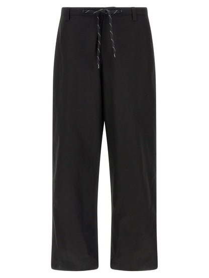 Black Cotton Chino Pants