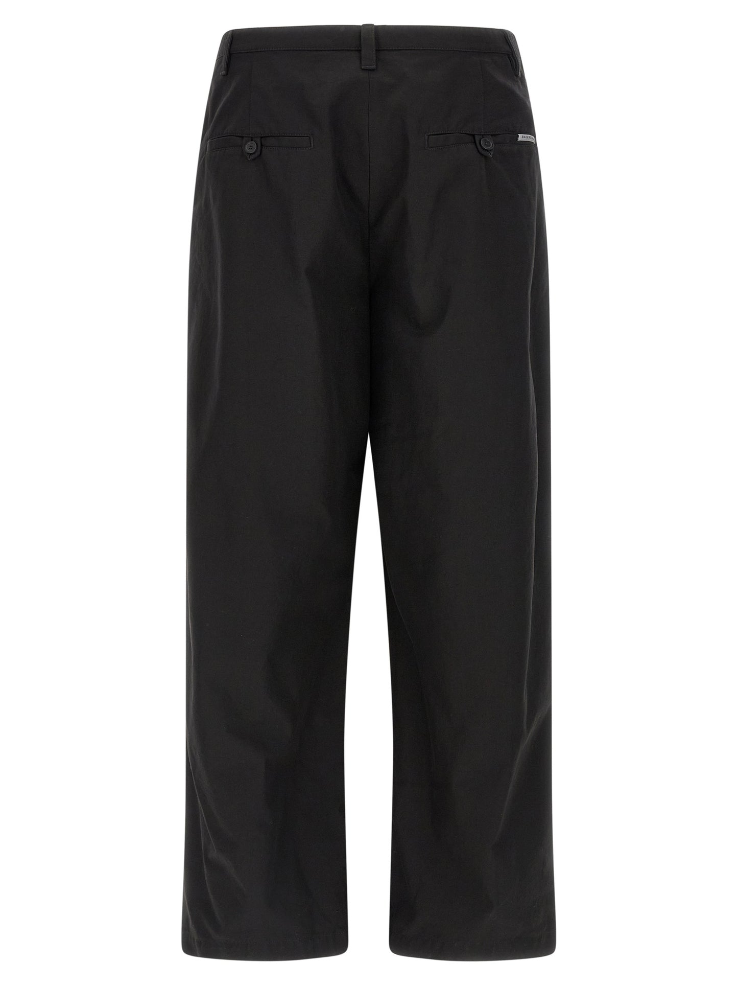 Black Cotton Chino Pants