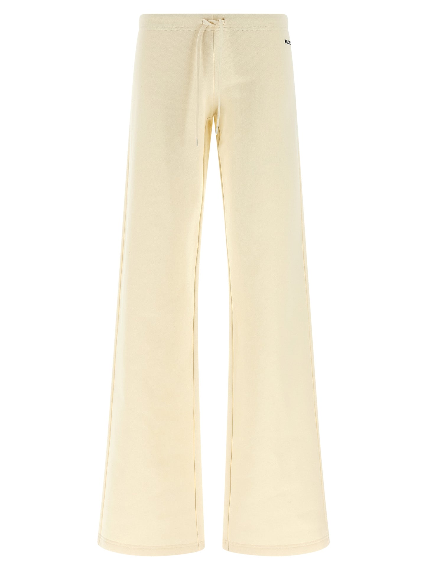 White Cotton Flared Pants