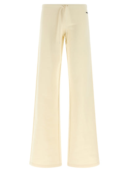White Cotton Flared Pants
