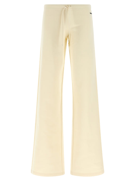 White Cotton Flared Pants