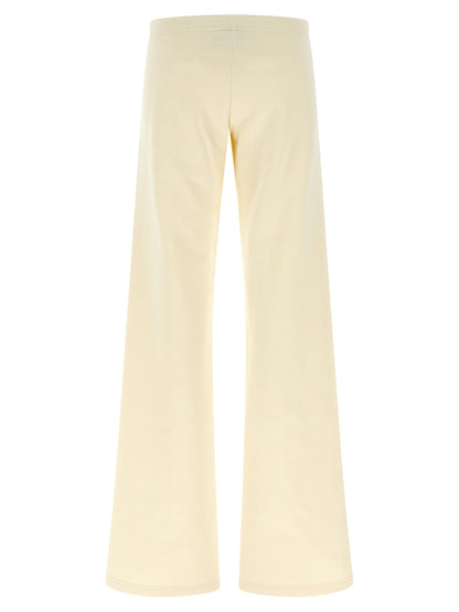 White Cotton Flared Pants
