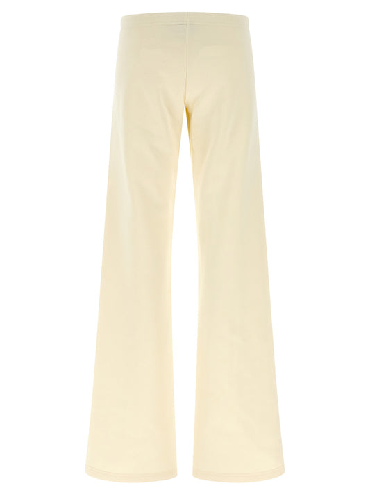 White Cotton Flared Pants
