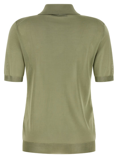 Bicolor Viscose Polo Shirt