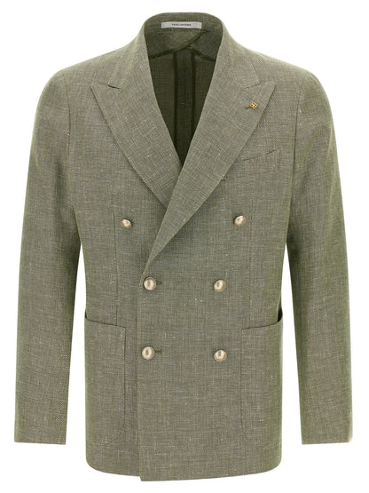 Bicolor Linen Blazer