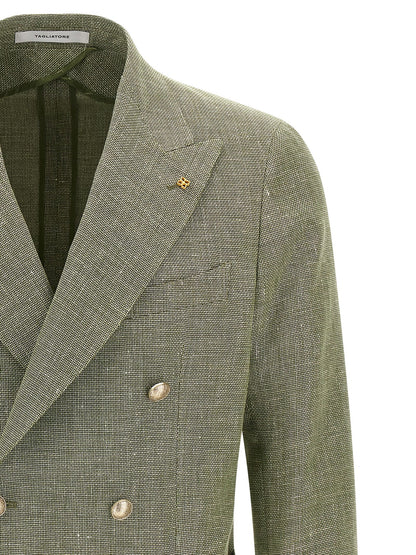 Bicolor Linen Blazer