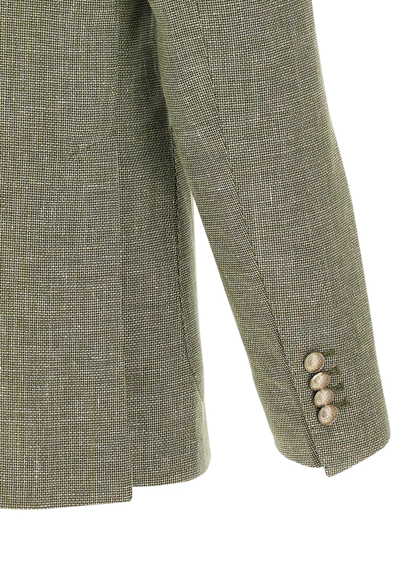 Bicolor Linen Blazer