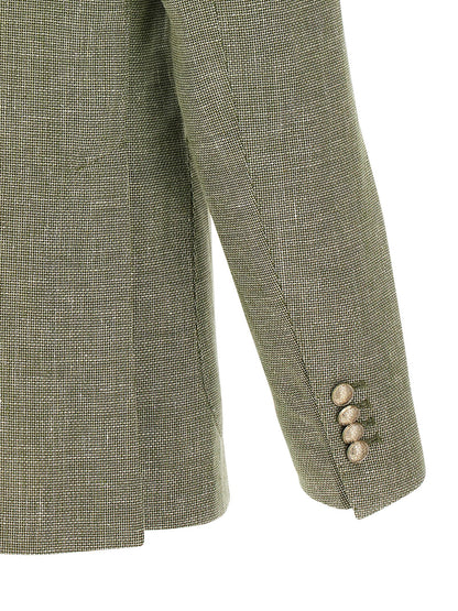Bicolor Linen Blazer
