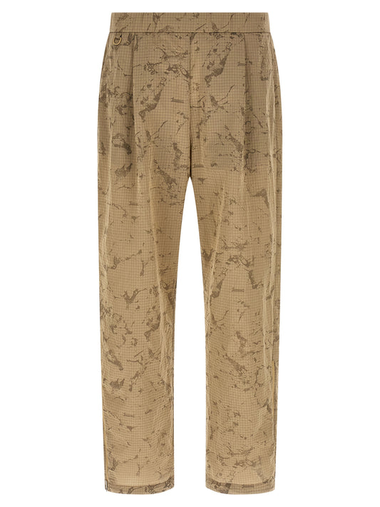 Beige Polyamide Casual Pants