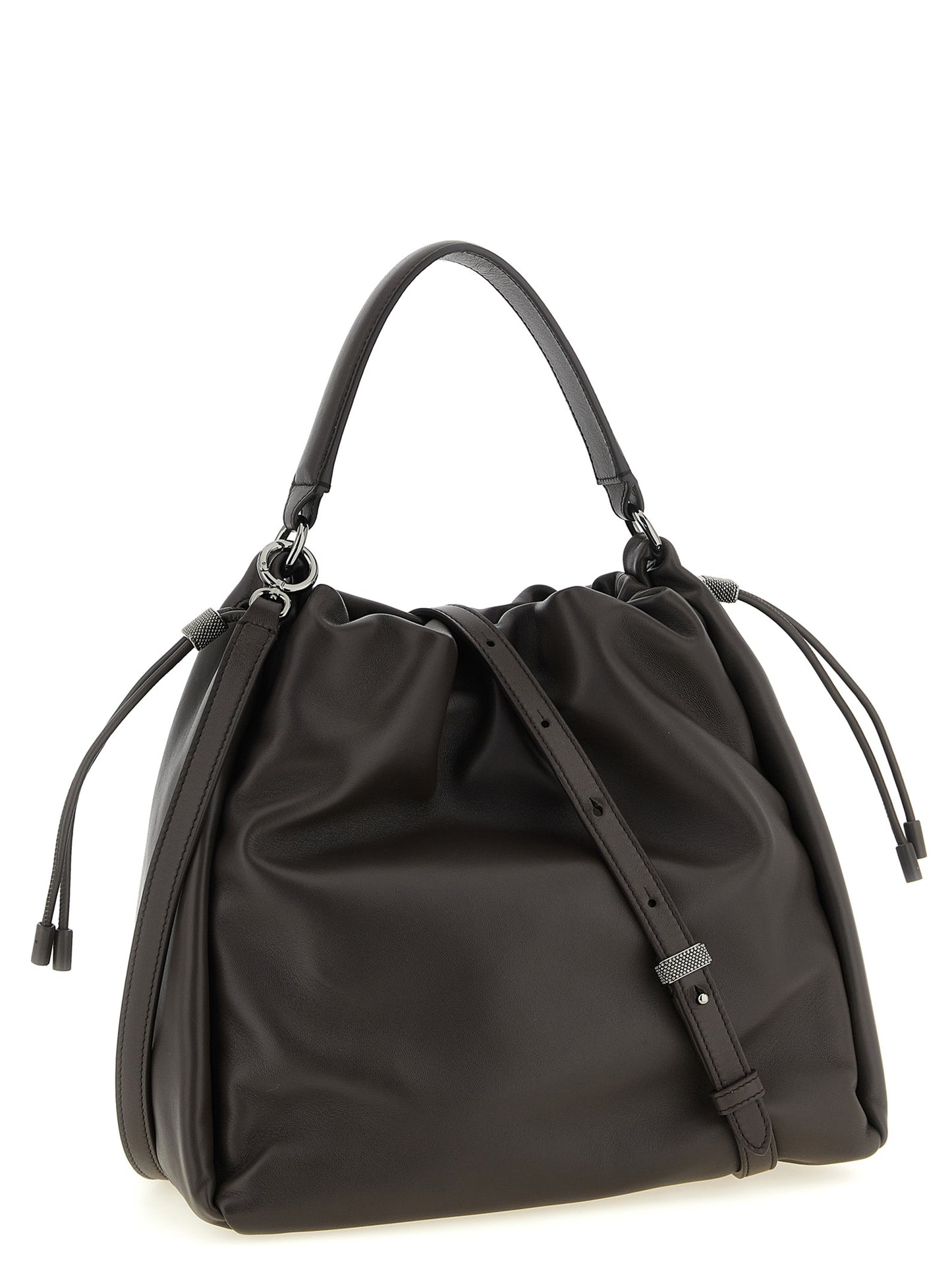 Brown Lamb Leather Handbag