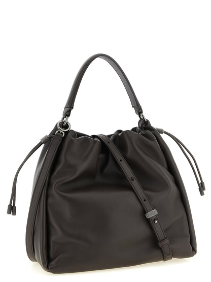 Brown Lamb Leather Handbag