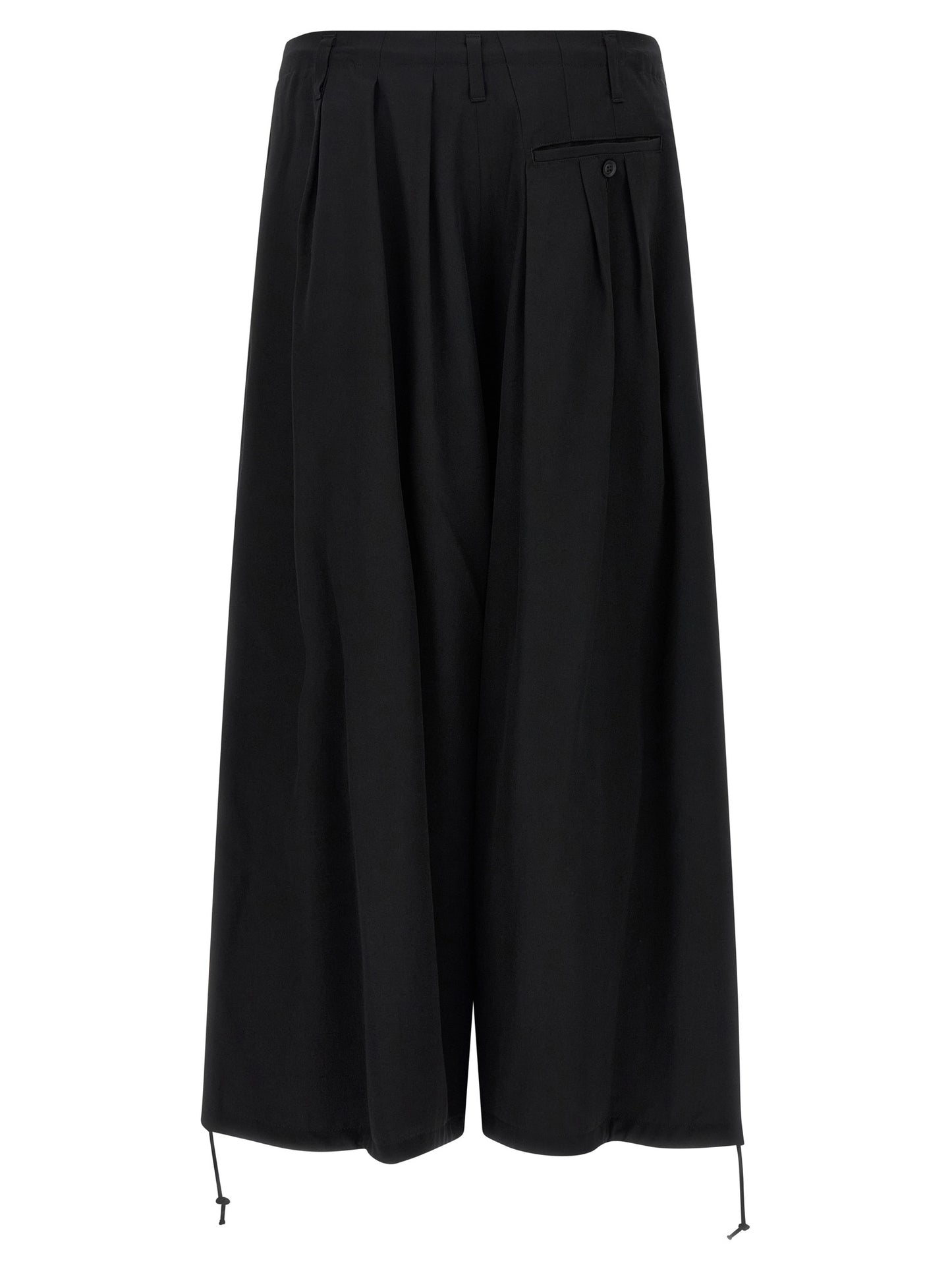Black Triacetate Casual Pants