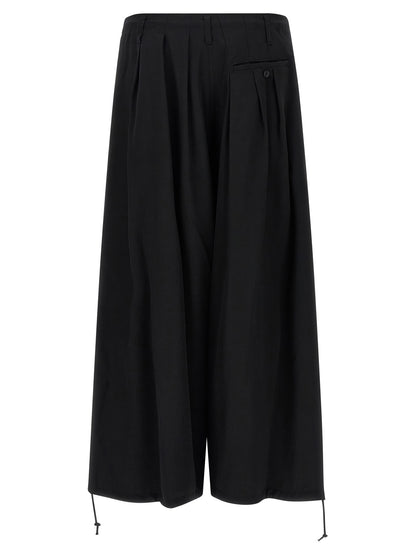 Black Triacetate Casual Pants