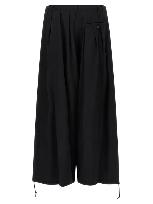 Black Triacetate Casual Pants