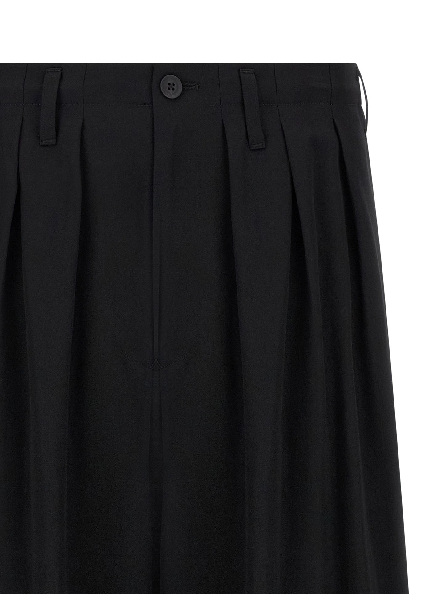 Black Triacetate Casual Pants
