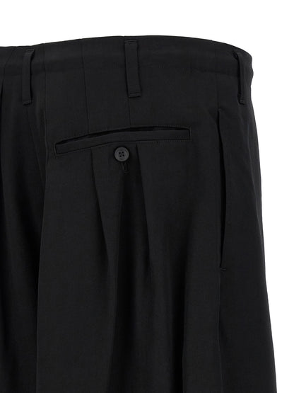 Black Triacetate Casual Pants