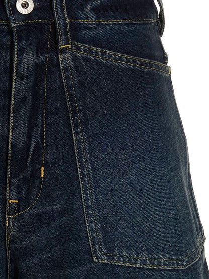 Blue Cotton Bermuda Shorts