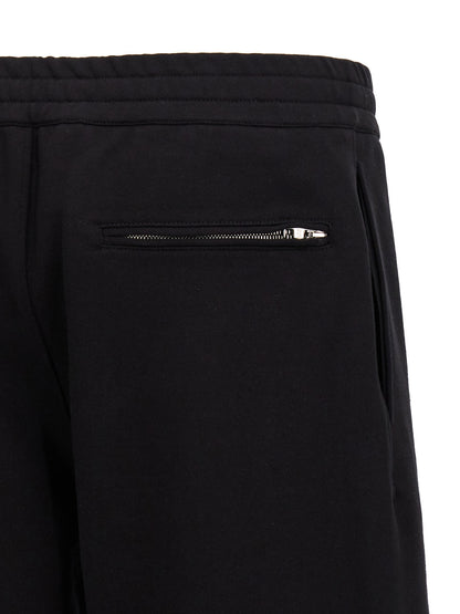Black Cotton Bermuda Shorts