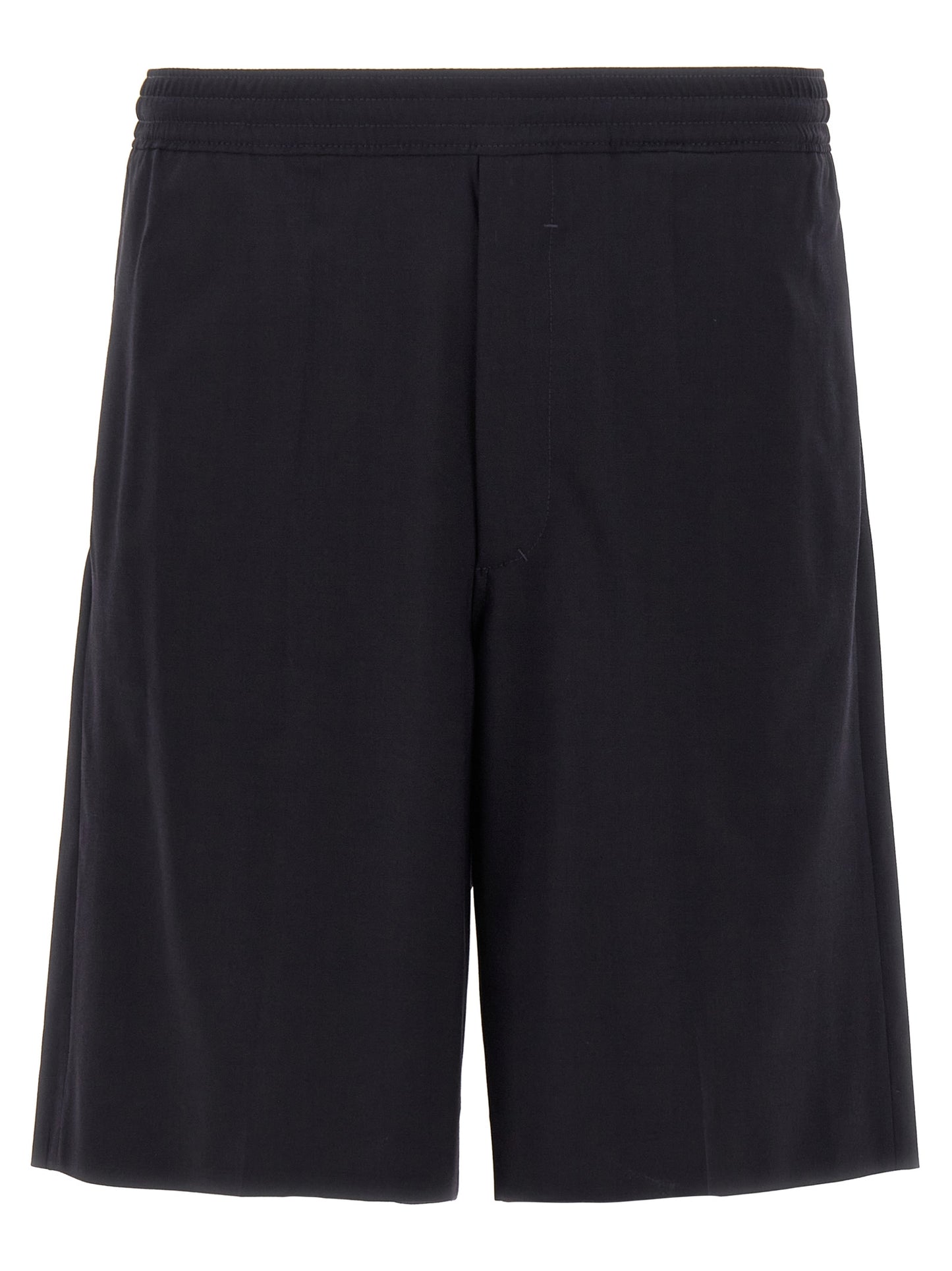 Blue Elastane Bermuda Shorts