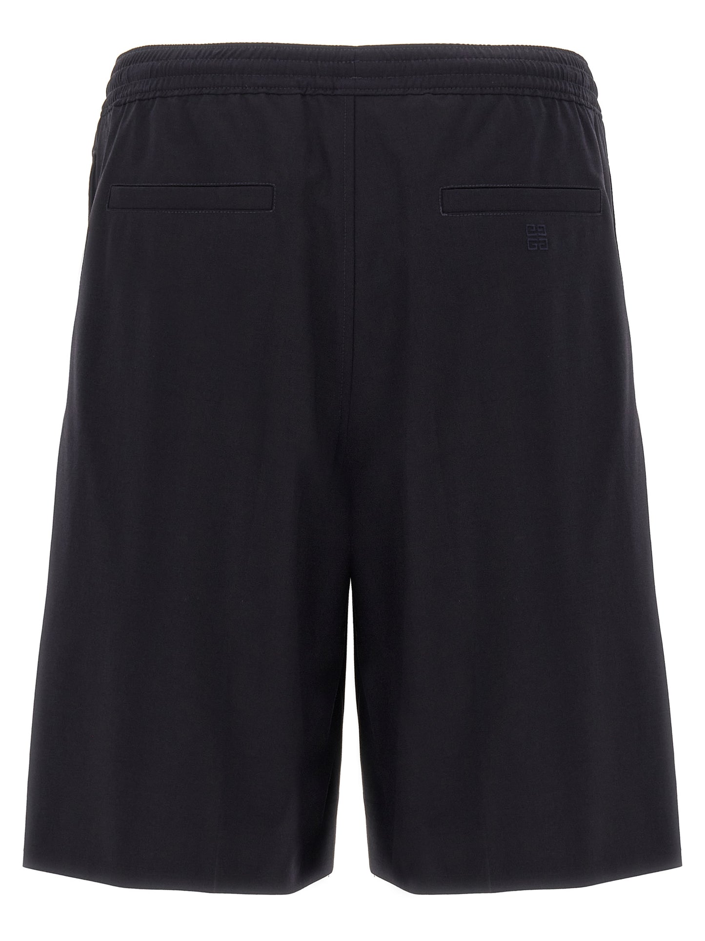 Blue Elastane Bermuda Shorts