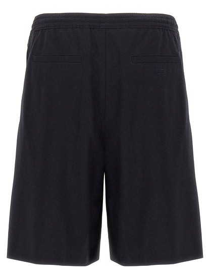 Blue Elastane Bermuda Shorts