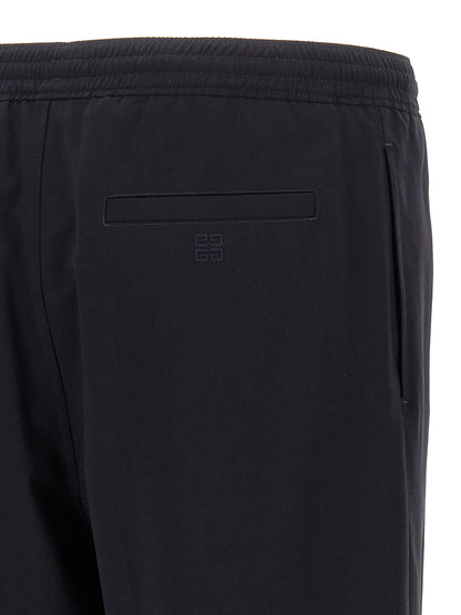 Blue Elastane Bermuda Shorts