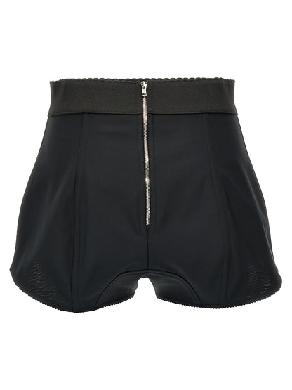 Black Polyamide Bermuda Shorts