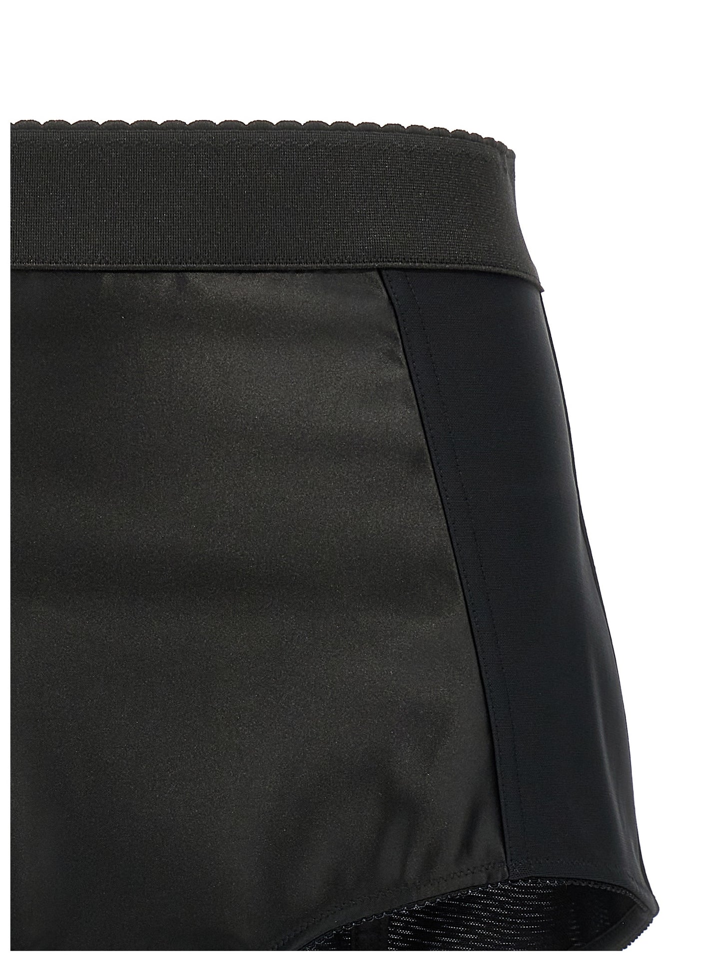 Black Polyamide Bermuda Shorts
