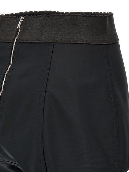 Black Polyamide Bermuda Shorts
