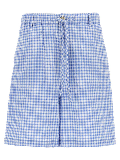 Blue Polyamide Bermuda Shorts