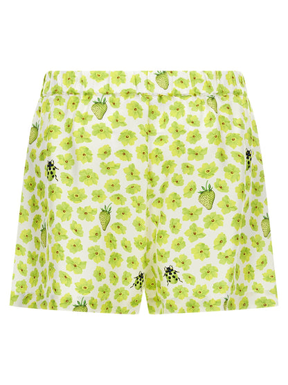 Multicolor Silk Bermuda Shorts