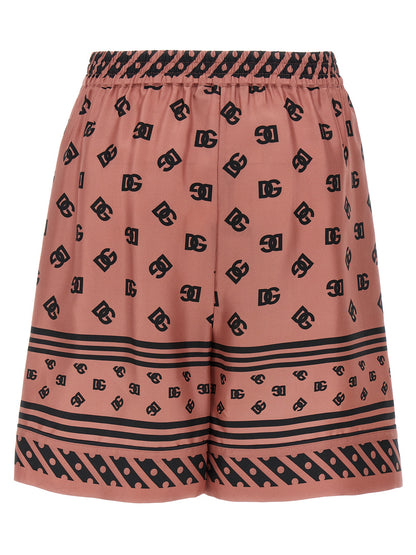 Multicolor Silk Bermuda Shorts