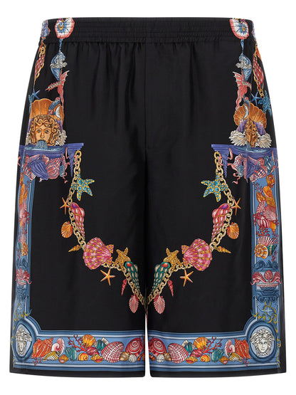 Multicolor Silk Bermuda Shorts