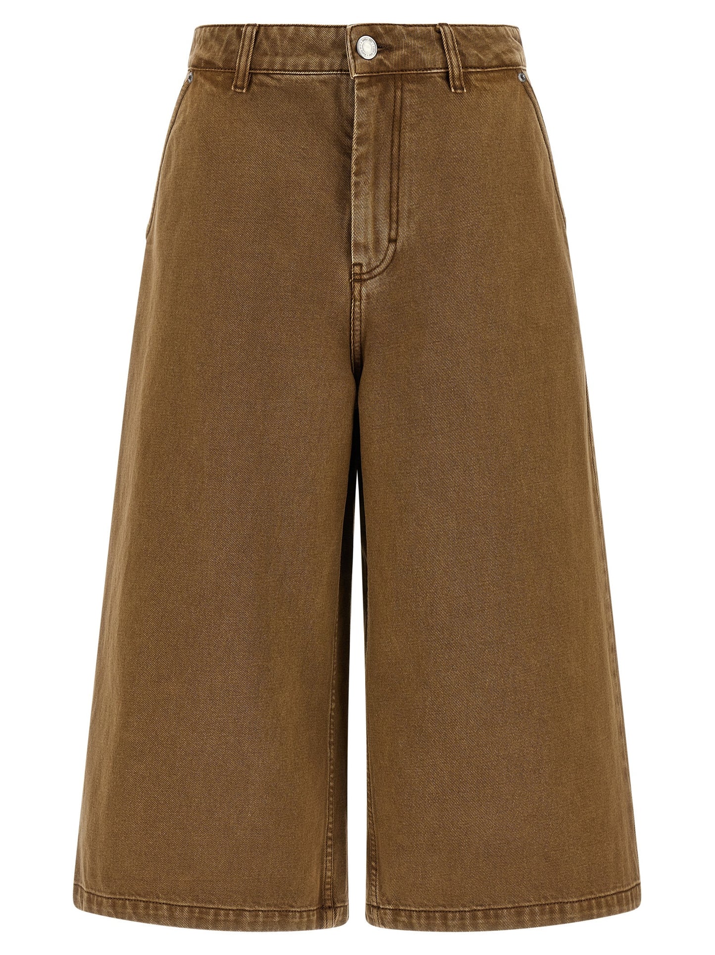 Brown Cotton Bermuda Shorts