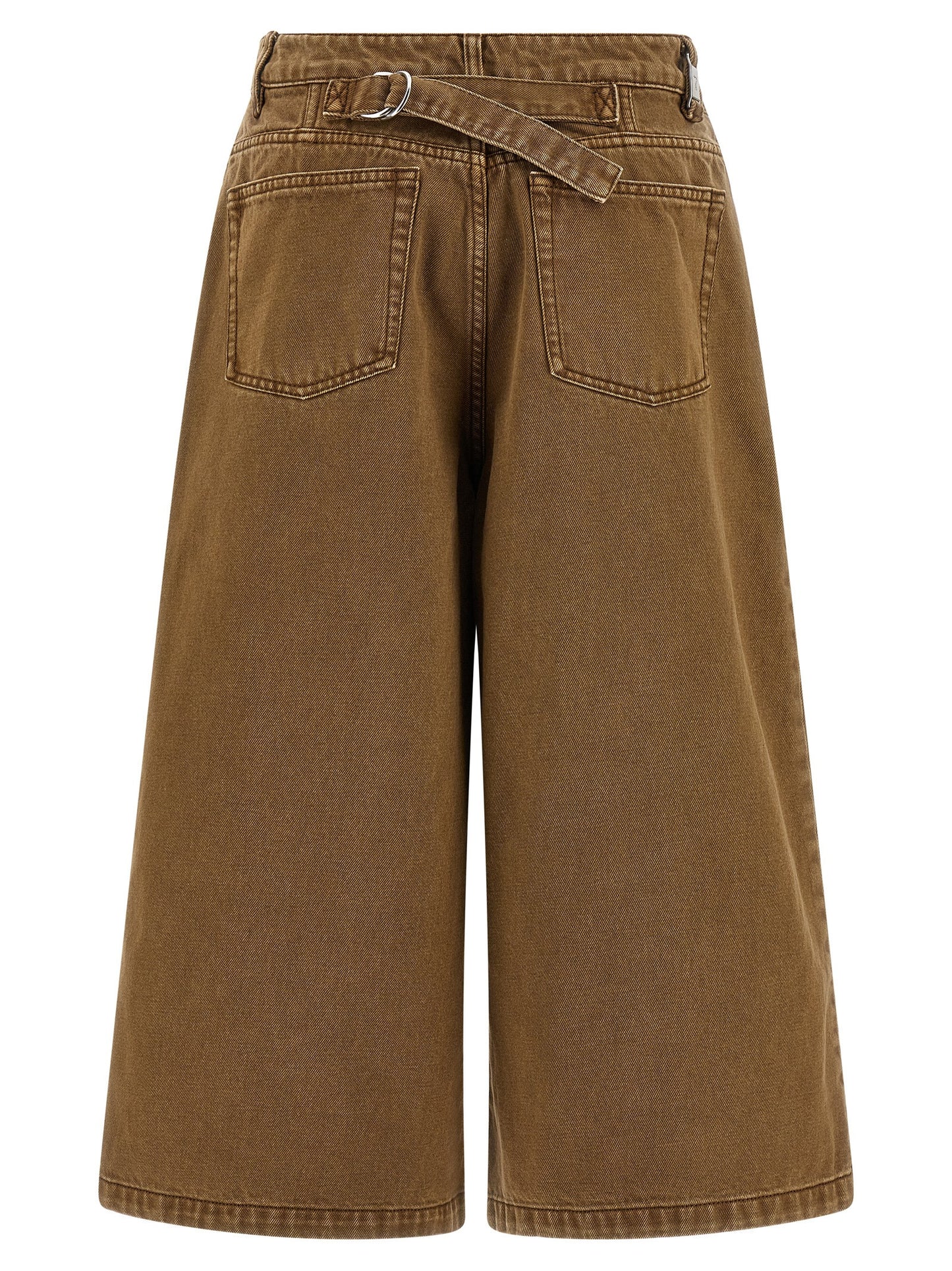 Brown Cotton Bermuda Shorts