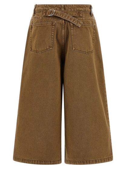 Brown Cotton Bermuda Shorts