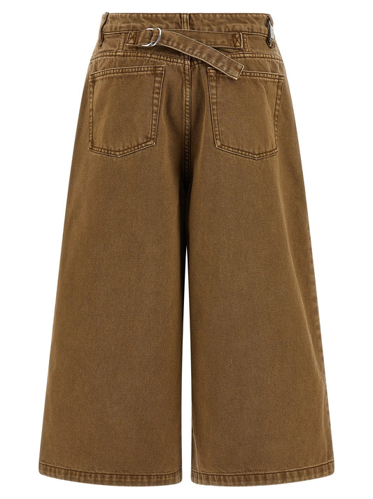 Brown Cotton Bermuda Shorts
