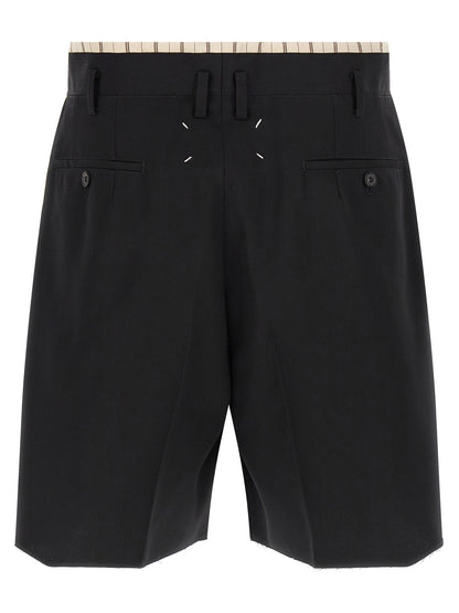Black Wool Bermuda Shorts