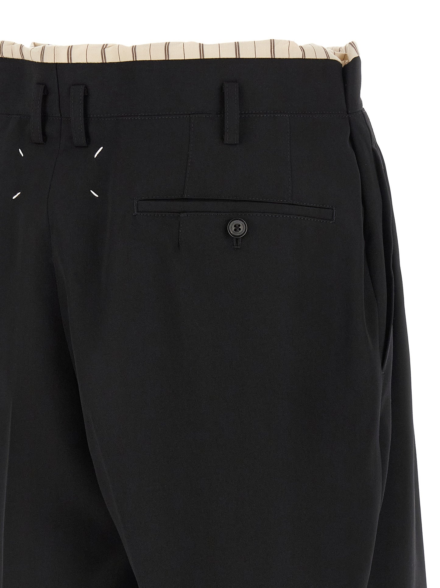 Black Wool Bermuda Shorts