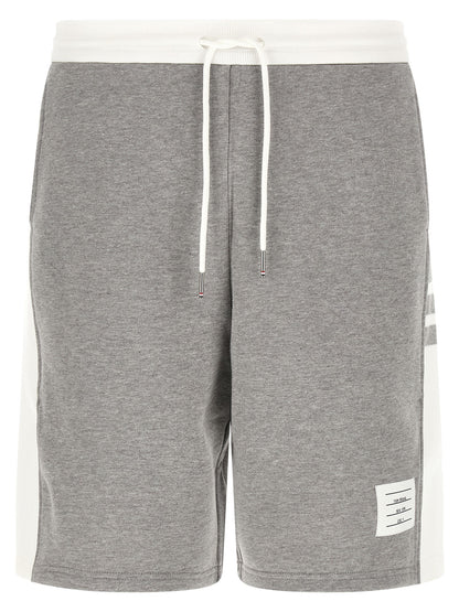 Gray Cotton Bermuda Shorts