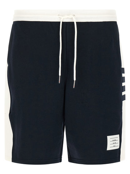 Blue Cotton Bermuda Shorts